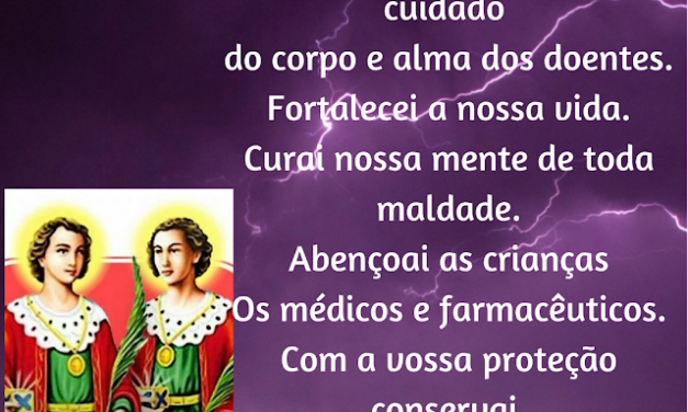 ORAÇÃO A COSME E DAMIÃO